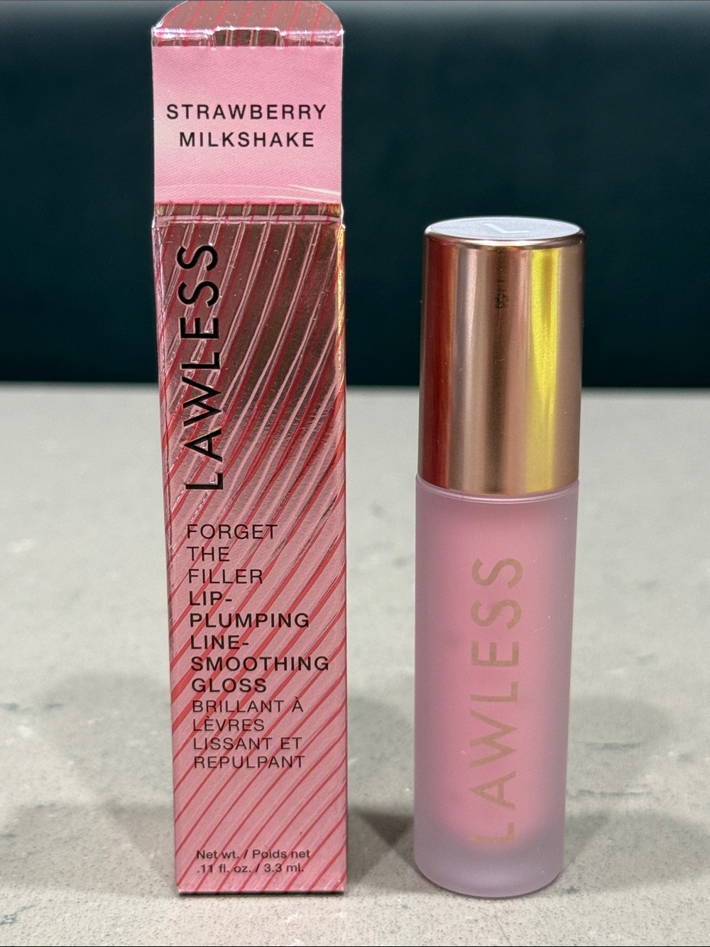 LAWLESS Strawberry Milkshake Lip Plumping Gloss - new/unused